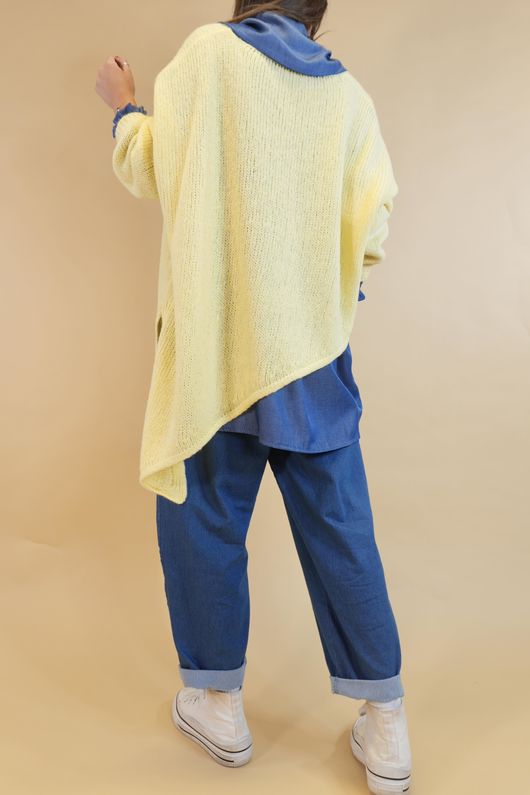 Big Softie Super Slant Knit Jumper Lemon